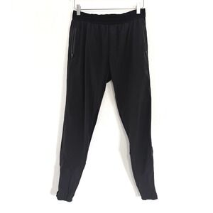 Novel Swift Men's‎ Tapered Running Pants with Zipper Pockets - Black